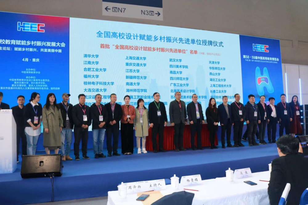 重庆日报：高校教育赋能乡村振兴发展大会在渝举行，授牌34个“全国高校设计赋能乡村振兴先进单位”